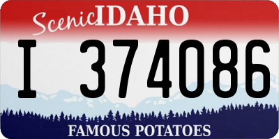 ID license plate I374086