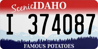 ID license plate I374087