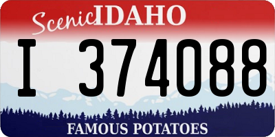ID license plate I374088