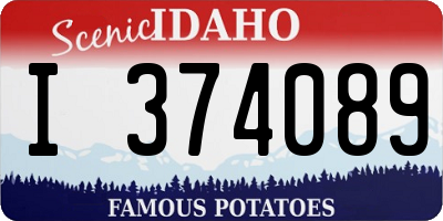 ID license plate I374089