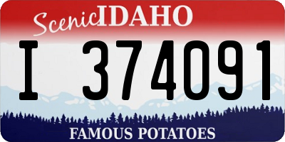 ID license plate I374091