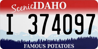 ID license plate I374097