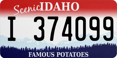 ID license plate I374099