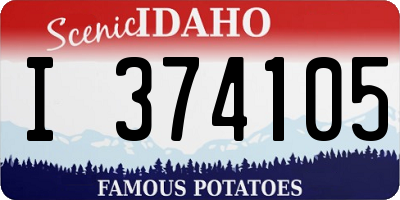 ID license plate I374105