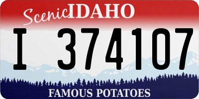 ID license plate I374107