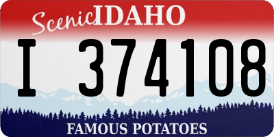ID license plate I374108