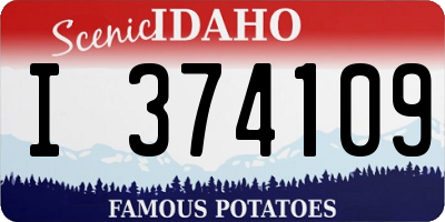 ID license plate I374109
