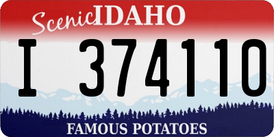 ID license plate I374110