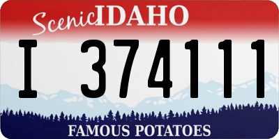 ID license plate I374111