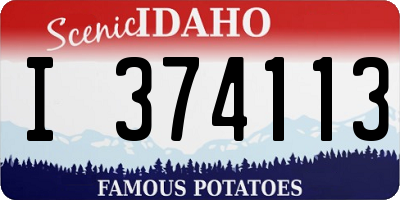 ID license plate I374113