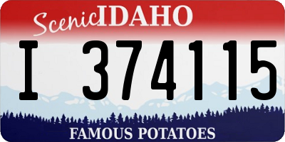 ID license plate I374115