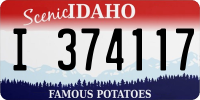 ID license plate I374117