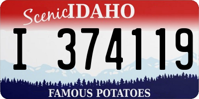 ID license plate I374119