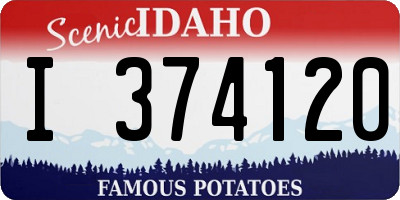 ID license plate I374120