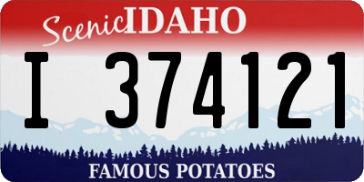 ID license plate I374121
