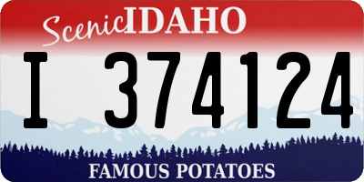 ID license plate I374124