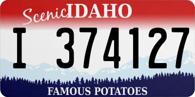 ID license plate I374127