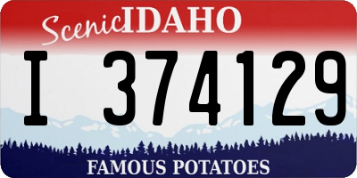 ID license plate I374129