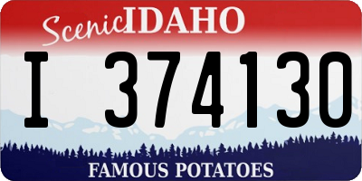ID license plate I374130