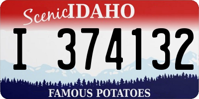ID license plate I374132