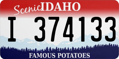 ID license plate I374133
