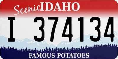 ID license plate I374134