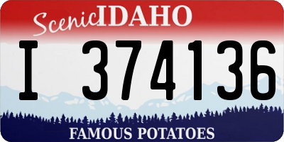 ID license plate I374136