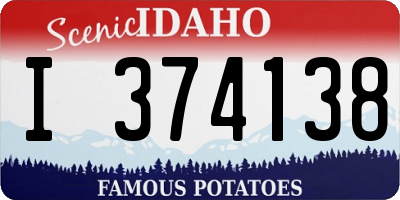 ID license plate I374138