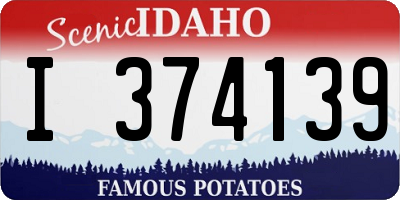 ID license plate I374139