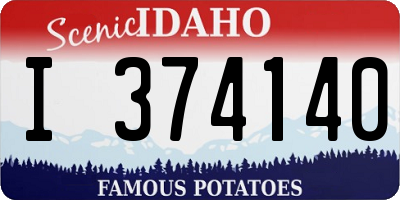 ID license plate I374140
