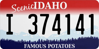 ID license plate I374141