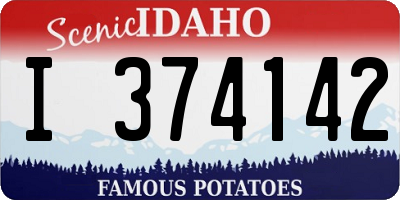 ID license plate I374142