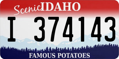 ID license plate I374143