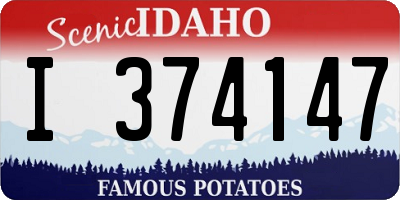 ID license plate I374147