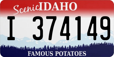ID license plate I374149