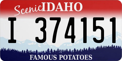 ID license plate I374151