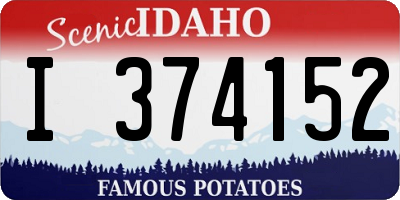 ID license plate I374152