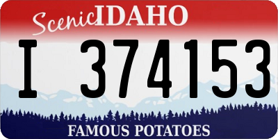 ID license plate I374153