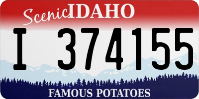 ID license plate I374155