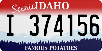 ID license plate I374156