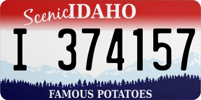 ID license plate I374157