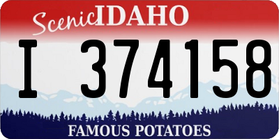 ID license plate I374158