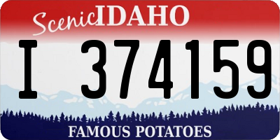 ID license plate I374159