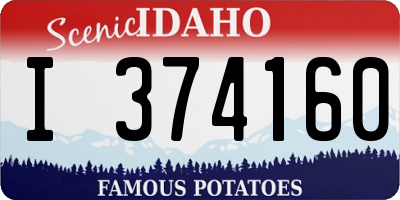 ID license plate I374160