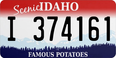 ID license plate I374161