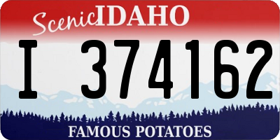 ID license plate I374162