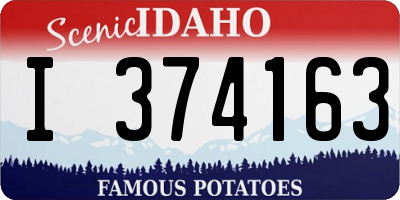 ID license plate I374163