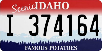 ID license plate I374164