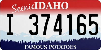 ID license plate I374165