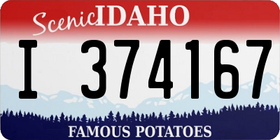 ID license plate I374167